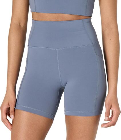 Amazon Essentials Women's Active FormFlex Buttery Soft High Waist 5" Biker Shorts with Pockets in Saudi Arabia