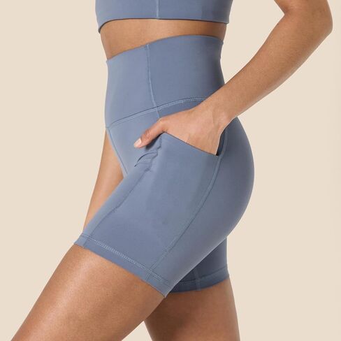 Amazon Essentials Women's Active FormFlex Buttery Soft High Waist 5" Biker Shorts with Pockets in Saudi Arabia