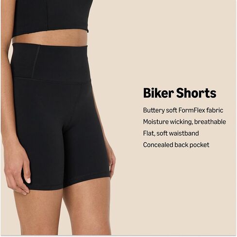 Amazon Essentials Women's Active FormFlex Buttery Soft High Waist 7" Yoga Biker Shorts in Saudi Arabia