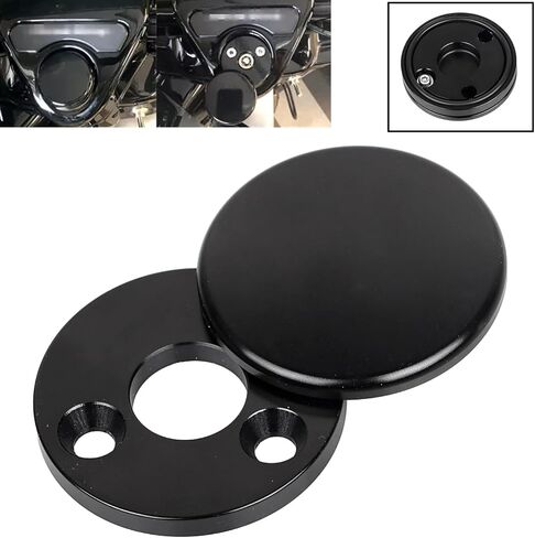 Black Fork Lock Cover Set fit for Harley Road King Classic EFI FLHRCI 1998–2006 Custom FLHRS 2004–2007 FLHR 1994–2013 in Saudi Arabia