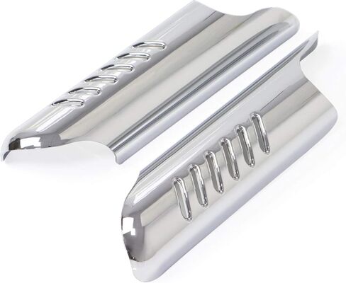 Chrome Lower Fork Leg Diflector Shields مع أغلفة Fender Boss لـ Harley Touring Electra Glide Road King 2000-2013 in Saudi Arabia