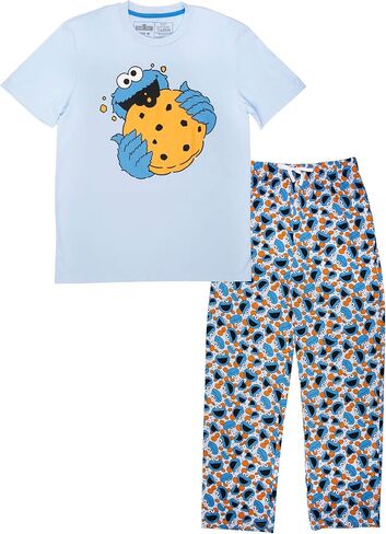 Sesame Street Mens Mense Lounge مجموعة مع تي شيرت ، صالة بانت وجورب بأحجام S-XL in Saudi Arabia