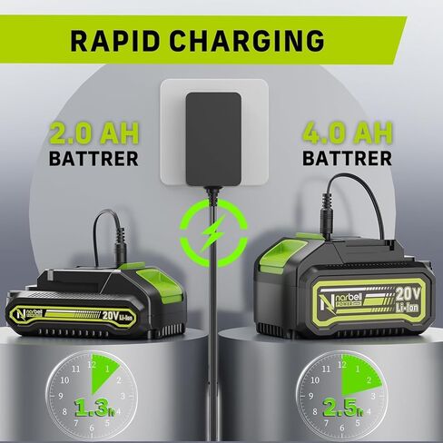 شاحن بطارية - شاحن بطارية بديل 21 فولت لمنفاخ أوراق الشجر اللاسلكي Narbell، نظام أمان متعدد الحماية مع شحن سريع لمدة ساعة واحدة in Kuwait