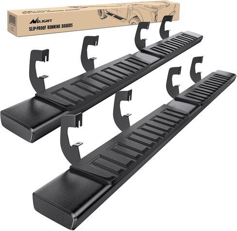 Nilight Running Boards for 2019-2024 Chevy Silverado/GMC Sierra 1500 Double Cab 2020-2024 Silverado/GMC Sierra 2500HD 3500HD 6 Inch Aluminum Bolt-on Powder Coated Side Step Nerf Bars, 2 Years Warranty in Kuwait
