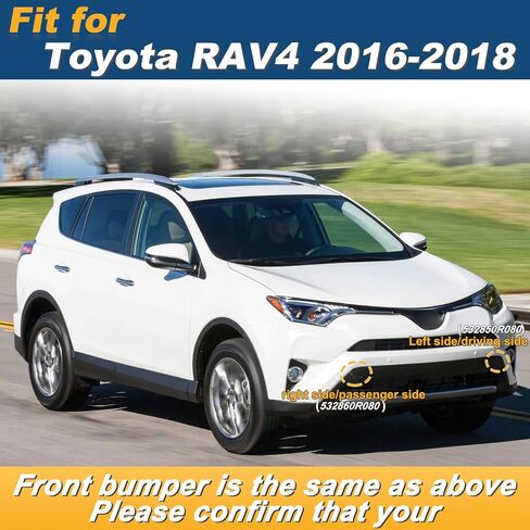 Front Bumper Tow Hook Cover Towing Eye Cap Fit for Toyota RAV4 2016 2017 2018 532860R080 532850R080 (Right Passenger Side) in Saudi Arabia