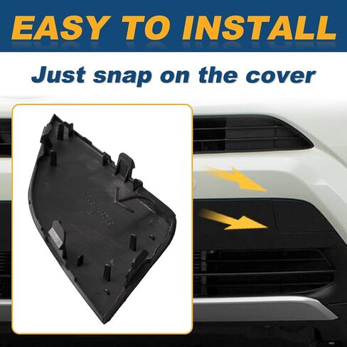 Front Bumper Tow Hook Cover Towing Eye Cap Fit for Toyota RAV4 2016 2017 2018 532860R080 532850R080 (Right Passenger Side) in Saudi Arabia