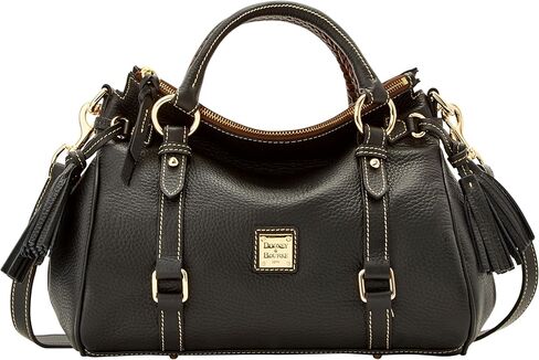 Dooney & Bourke Satchel Bags for Women, Pebble Grain Leather Satchel Handbag with Adjustable Shoulder Strap in Saudi Arabia