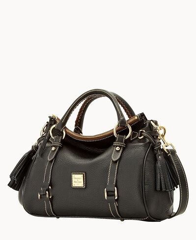 Dooney & Bourke Satchel Bags for Women, Pebble Grain Leather Satchel Handbag with Adjustable Shoulder Strap in Saudi Arabia