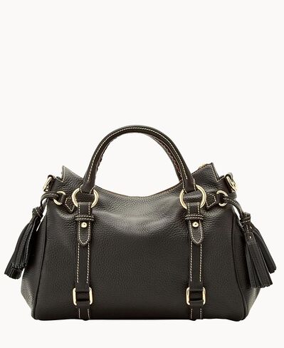 Dooney & Bourke Satchel Bags for Women, Pebble Grain Leather Satchel Handbag with Adjustable Shoulder Strap in Saudi Arabia