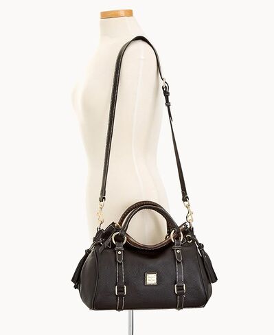 Dooney & Bourke Satchel Bags for Women, Pebble Grain Leather Satchel Handbag with Adjustable Shoulder Strap in Saudi Arabia