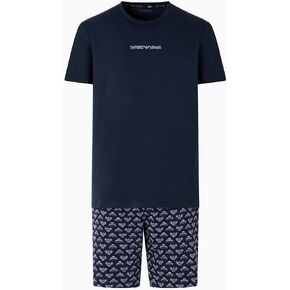 Emporio Armani Men's Grol Bold Cotton Cotton Pajama Short and tee set in Kuwait