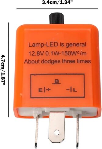 3pin دراجة نارية LED Flasher ترحيل قابلة للتعديل التردد مربع وميض وميض مصابيح LED LED مؤشر إشارة انعطاف 12V in Saudi Arabia