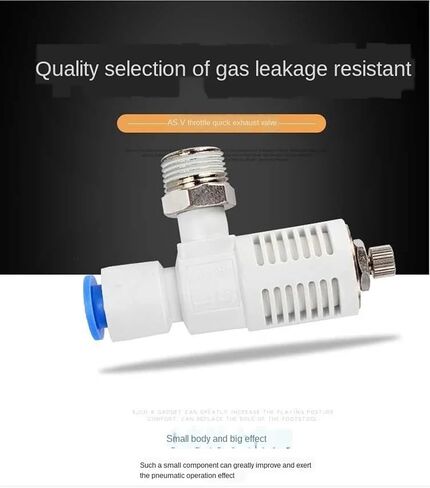 Gas Joint Pneumatic Adjustable Throttle Pipe ASV Quick Exhaust Valve Manual Exhaust Valve ASV(ASV510F-03-12S) in Saudi Arabia
