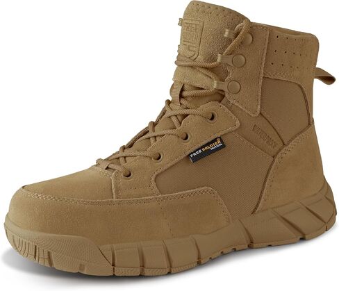 FREE SOLDIER Hiking Work Boots Women's Tactical Boots 6 Inches Lightweight Waterproof Military Boots Outdoors Desert Boots in Saudi Arabia