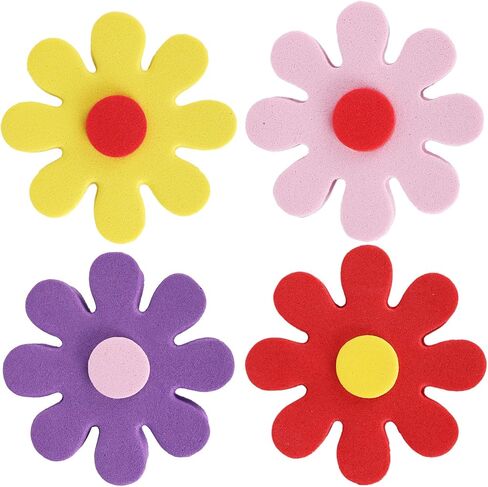 4pcs daisy houdenna toppers ، مضحك سيارة هوائي زخرفة عالمي السقف Daisy Foam Ball ، قبعة هوائي Daisy للمركبات ، وملحقات الديكور للنساء الرجال (4 ألوان) in Kuwait