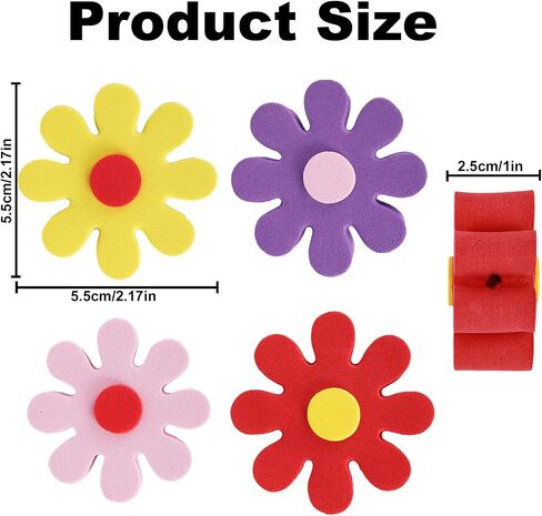 4pcs daisy houdenna toppers ، مضحك سيارة هوائي زخرفة عالمي السقف Daisy Foam Ball ، قبعة هوائي Daisy للمركبات ، وملحقات الديكور للنساء الرجال (4 ألوان) in Kuwait