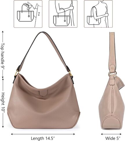 Montana West Medium Hobo Bags for Women Purses and Handbags Classic Top Handle Shoulder Satchel Bags with Detachable Strap in Saudi Arabia
