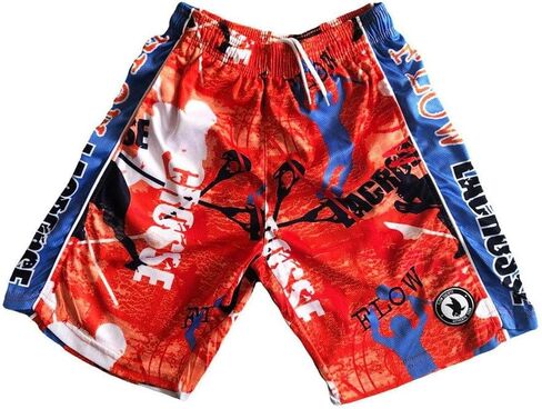 Flow Society Lacrosse Flow Attack Boys Shorts - Kids Athletic - Basketball - Baseball - Hockey - Football - Lacrosse - Orange in Saudi Arabia