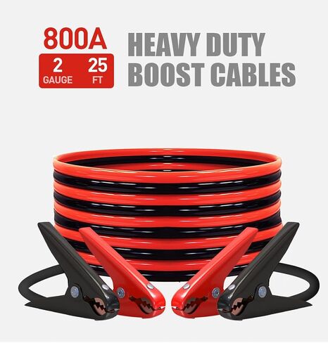 AUTOGEN Jumper Cables Heavy Duty, Booster Cables 1 Gauge 30Feet 900AMP Automotive Jumper Cables Kit for Car, SUV, and Trucks with Professional Clamps and Carrying Bag in Saudi Arabia