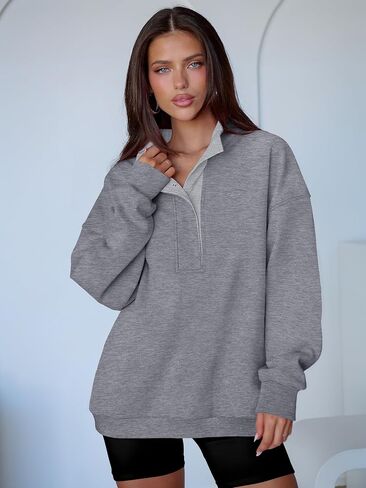 ANRABESS Womens Oversized Sweatshirt Long Sleeve Henley Pullover Tops 2025 Fall Casual Button Up Loose Fit Teen Girls Outfits in Saudi Arabia