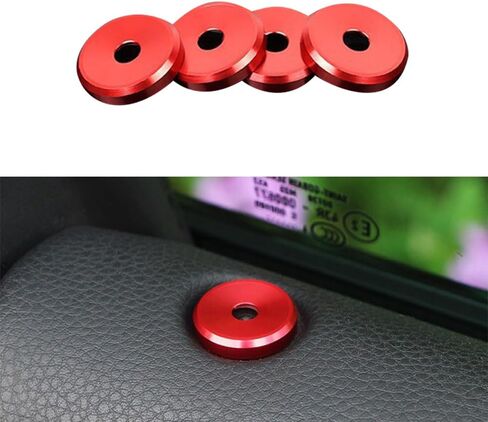 4pcs Aluminum Decorative Door Lock Indicator Light Cap Covers Compatible with Porsche Cayenne Panamera Macan (Red) in Saudi Arabia