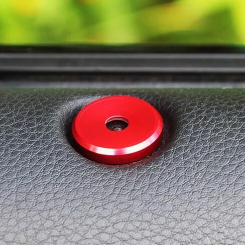 4pcs Aluminum Decorative Door Lock Indicator Light Cap Covers Compatible with Porsche Cayenne Panamera Macan (Red) in Saudi Arabia