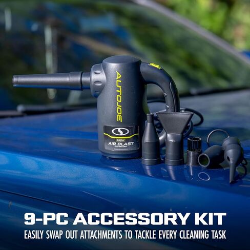 ATJ-ABD1 500-Watt Air Blasting Water Dryer,w/ 10-Ft AC Cord, Storage Bag, & 9 Nozzle Attachments for Additional Cleaning and Air Inflation, for Auto Detailing Cars & Motorcycles , Black in Kuwait