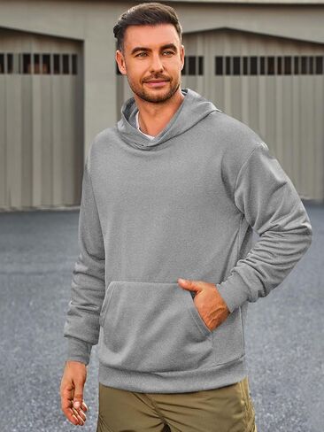 Runcati Mens Pulover Hoodies Long Longe Sleeve Dishal Lightweight Fashion Shirt مع جيوب Kanga in Kuwait