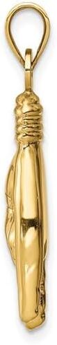 Authentic 14K Real Yellow Gold Italian Mano Cornuto Charm Pendant - 14K Gold Italian Lucky Hand Charm - 3D Rock On Sign Pendant- 3 Different Sizes. in Saudi Arabia