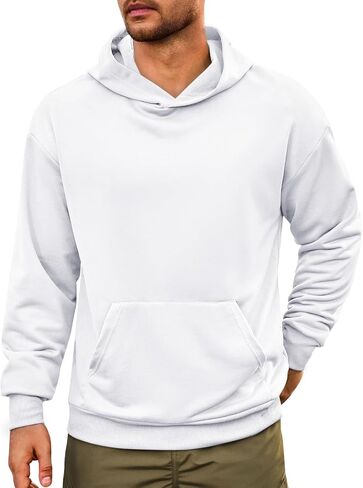 Runcati Mens Pulover Hoodies Long Longe Sleeve Dishal Lightweight Fashion Shirt مع جيوب Kanga in Kuwait