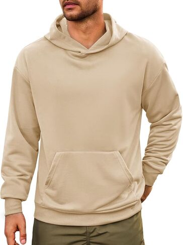 Runcati Mens Pulover Hoodies Long Longe Sleeve Dishal Lightweight Fashion Shirt مع جيوب Kanga in Kuwait