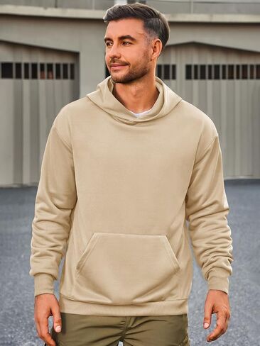 Runcati Mens Pulover Hoodies Long Longe Sleeve Dishal Lightweight Fashion Shirt مع جيوب Kanga in Kuwait