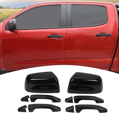 for Colorado Side Mirror Cover Door Handle Cover Trim Kit Compatible with Chevy Colorado/GMC Canyon 2014-2022 Carbon Fiber Exterior Accessories 6pcs in Saudi Arabia