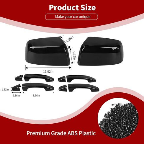for Colorado Side Mirror Cover Door Handle Cover Trim Kit Compatible with Chevy Colorado/GMC Canyon 2014-2022 Carbon Fiber Exterior Accessories 6pcs in Saudi Arabia