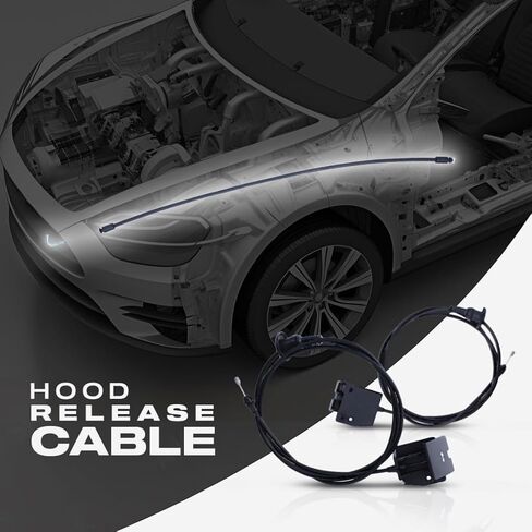 Karparts360 لـ Oldsmobile Silhouette 1997-2004 Cable Hood Cable | أسود | البلاستيك/المعدن | مع مقبض | استبدال 15265993 in Kuwait