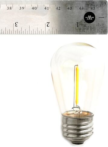 100 Foot Commercial Outdoor String Lights with 50 Suspended Sockets and S14 11 Watt Bulbs (+ 2 Free Spares) - E26 Vintage String Lights for Patio, Yard, Deck, Cafe, Bistro and More in Kuwait