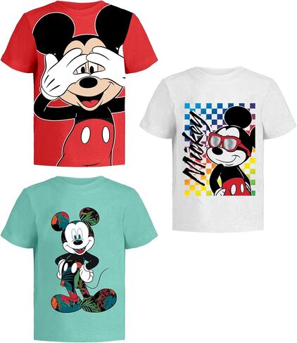 Disney Mickey Mouse Shirt for Kids (Boys Clothes) Fantasia Tshirt 6 Toddler Wh/Gy/N SS in Saudi Arabia