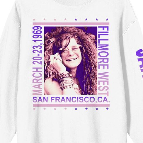 BioWorld Janis Joplin Photo Art Crew Neck Long Long in Saudi Arabia