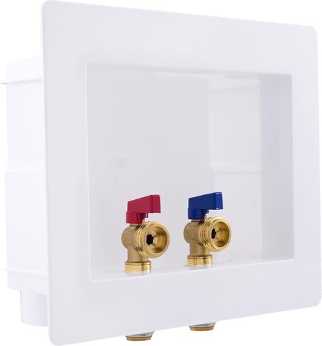 SharkBite 1/2 Inch x 3/4 Inch MHT Washing Machine Outlet Box and Water Hammer Arrestor, Push to Connect Brass Plumbing Fittings, PEX Pipe, Copper, CPVC, 25031 in Saudi Arabia