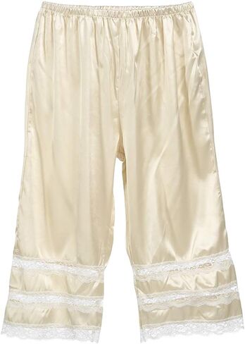 نساء Culotte نصف يزحف الساتان بلومر pettipants تحت الفساتين الدانتيل سروال السراويل مرنة الخصر سراويل زلة زلة in Kuwait