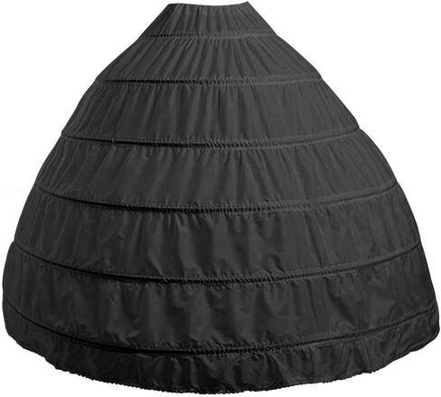 Petticoat Skirt for Women Under Dress 6 Hoop Skirt Floor Length Wedding Dress crinoline underskirt for women Bridal in Kuwait