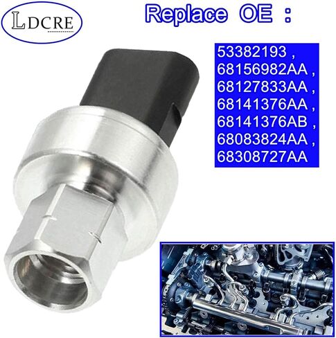 مستشعر مفتاح الضغط A/C A/C 53382193 68156982AA ، مفتاح المستشعر متوافق مع Caliber Challenger Charger Dart Durango ، استبدل 68083824AA ، 681278333AA ، 68141376A ، 6814137AB ، 68156982AA ، 683087AA in Kuwait