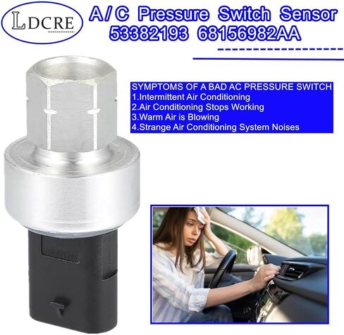 مستشعر مفتاح الضغط A/C A/C 53382193 68156982AA ، مفتاح المستشعر متوافق مع Caliber Challenger Charger Dart Durango ، استبدل 68083824AA ، 681278333AA ، 68141376A ، 6814137AB ، 68156982AA ، 683087AA in Kuwait