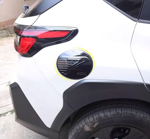 غطاء خزان الوقود متوافق مع سوبارو جديد Crosstrek 2024 غطاء غلاف غلاف الزيت تقليم إكسسوارات السيارة الخارجية ABS 1PC (النمط الأسود اللامع) in Saudi Arabia
