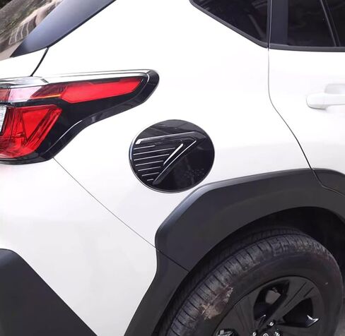 غطاء خزان الوقود متوافق مع سوبارو جديد Crosstrek 2024 غطاء غلاف غلاف الزيت تقليم إكسسوارات السيارة الخارجية ABS 1PC (النمط الأسود اللامع) in Saudi Arabia