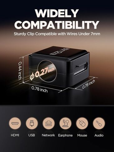 حامل منظم الحبل المغناطيسي، EIZLXQ 8 حزم لإدارة الكابلات تحت المكتب، مشابك كابل مغناطيسي لاصقة للمنزل والمكتب والهاتف والسيارة وسطح المكتب - أبيض in Kuwait