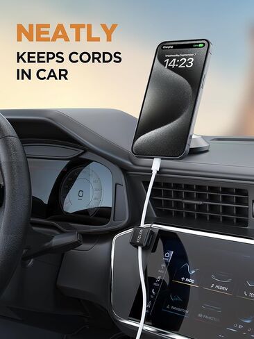 حامل منظم الحبل المغناطيسي، EIZLXQ 8 حزم لإدارة الكابلات تحت المكتب، مشابك كابل مغناطيسي لاصقة للمنزل والمكتب والهاتف والسيارة وسطح المكتب - أبيض in Kuwait