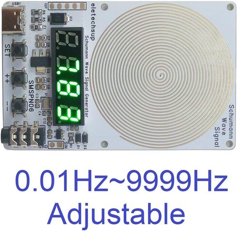MINI 7.83Hz صدى Schumann 0.01Hz ~ 9999Hz مولد إشارة الموجة الجيبية لمزامنة موجات دماغك مع نبض الأرض (نسخة قابلة للتعديل) in Kuwait