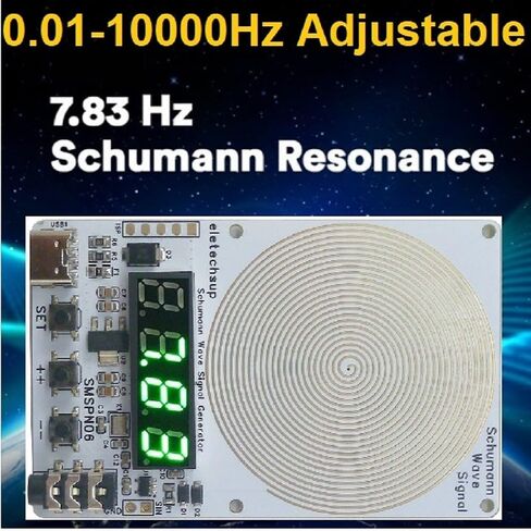 MINI 7.83Hz صدى Schumann 0.01Hz ~ 9999Hz مولد إشارة الموجة الجيبية لمزامنة موجات دماغك مع نبض الأرض (نسخة قابلة للتعديل) in Kuwait