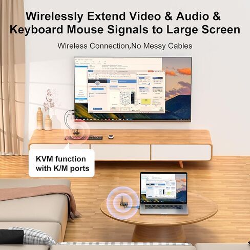 Wireless HDMI Transmitter and Receiver 4K@30Hz HDMI Wireless Extender Kit 328Ft/100M 4K Wireless HDMI Sender and Receiver for Casting Video & Audio to Large Screen TV/Projector from Laptop/PC/Camera in Saudi Arabia